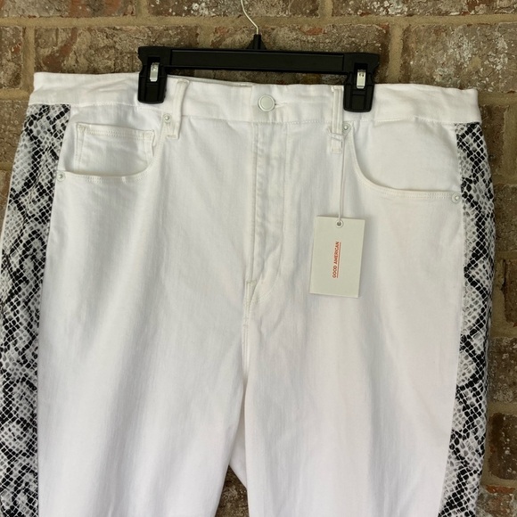Good American High Waist Good Legs Snake Stripe Size 20 NWT - Picture 5 of 13
